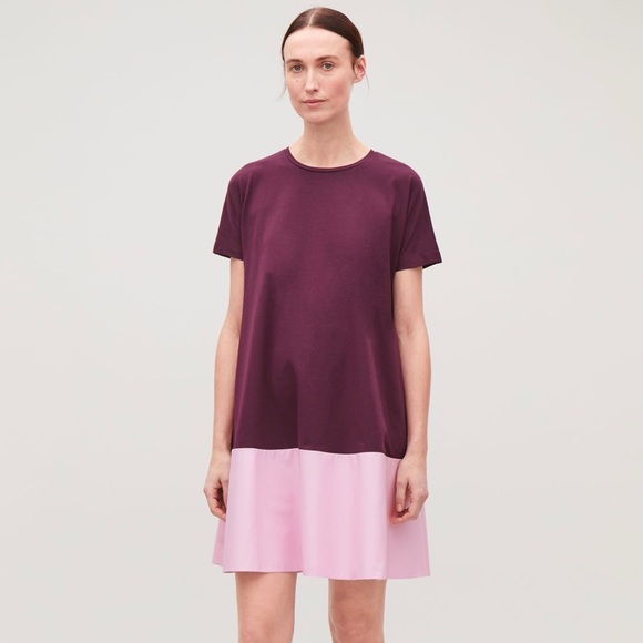 cos panelled jersey dress